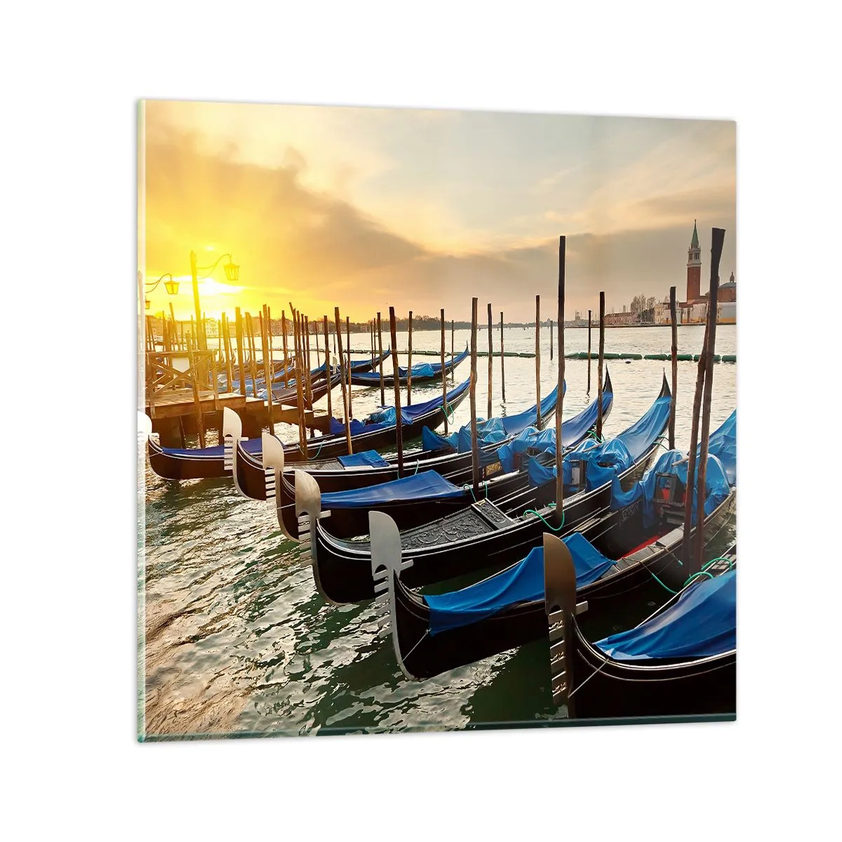 Billede på glas - Før travlheden kommer - 60x60 cm