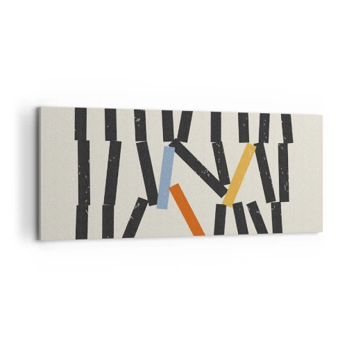 Lærredstryk - Billede på lærred - Dominoer - komposition - 100x40 cm