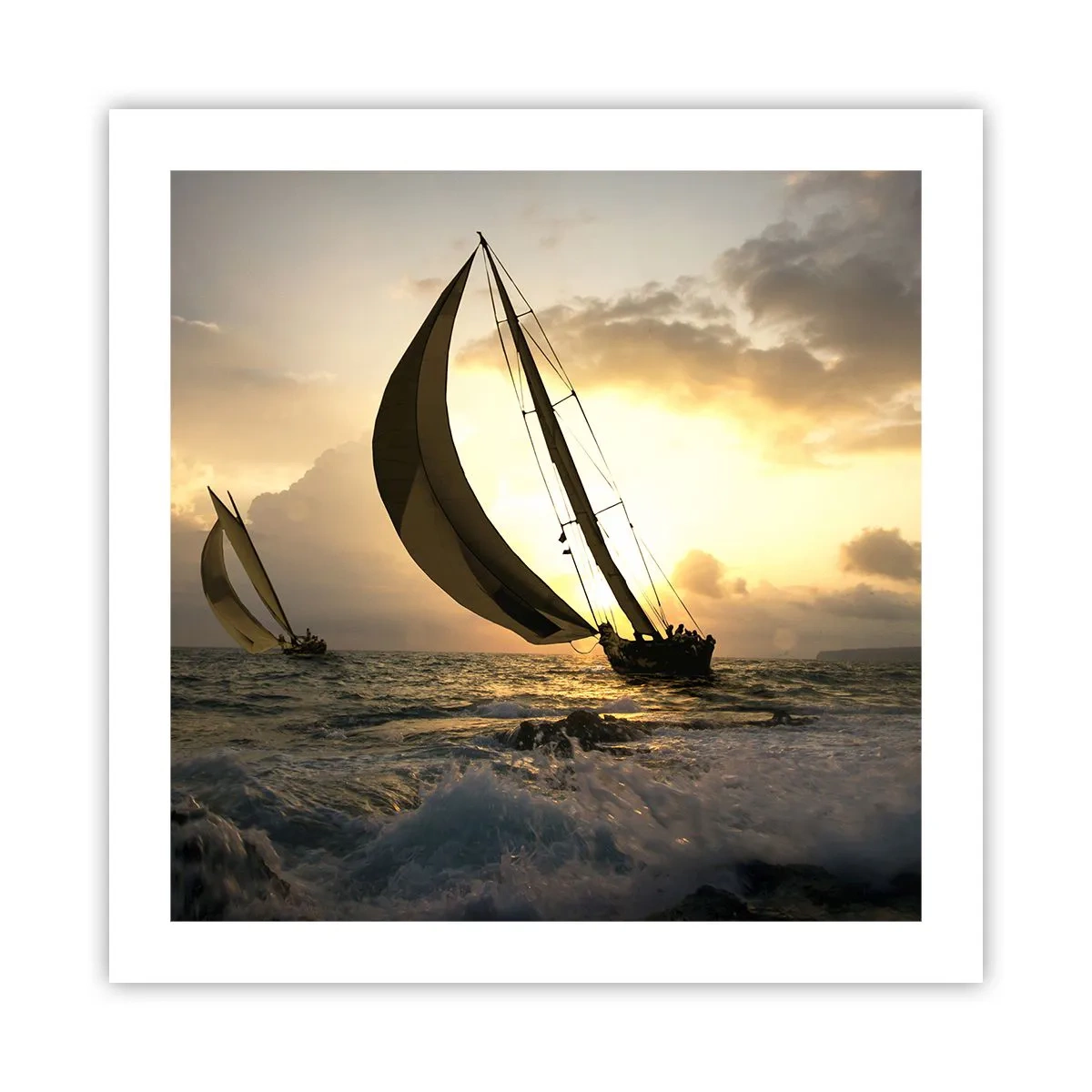 Plakat - I medvind og modvind - 50x50 cm