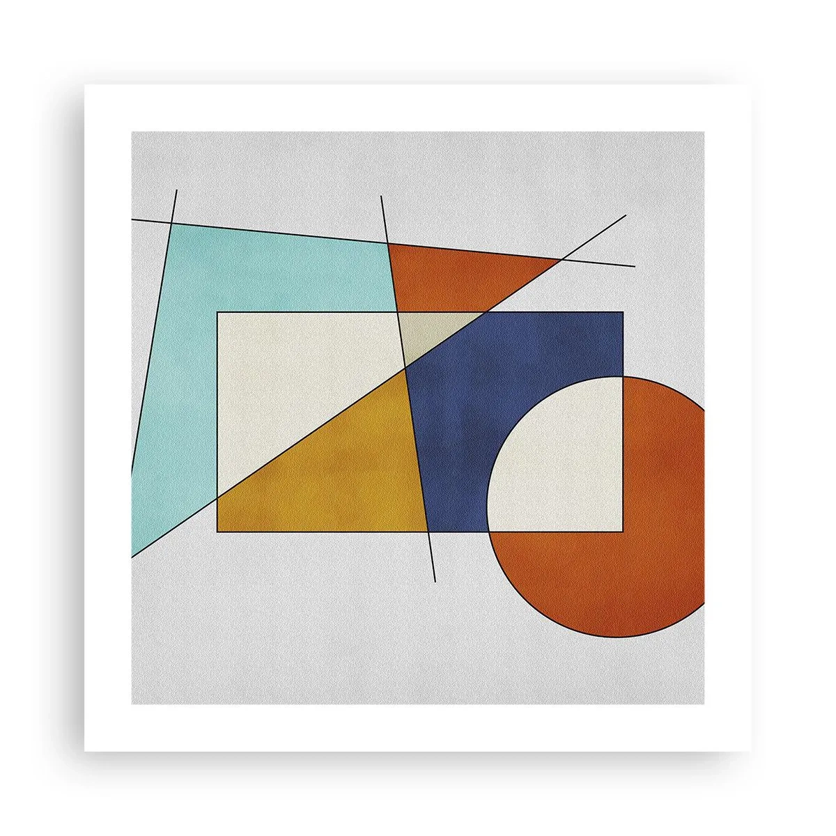 Plakat - Abstraktion: modernistisk leg - 50x50 cm
