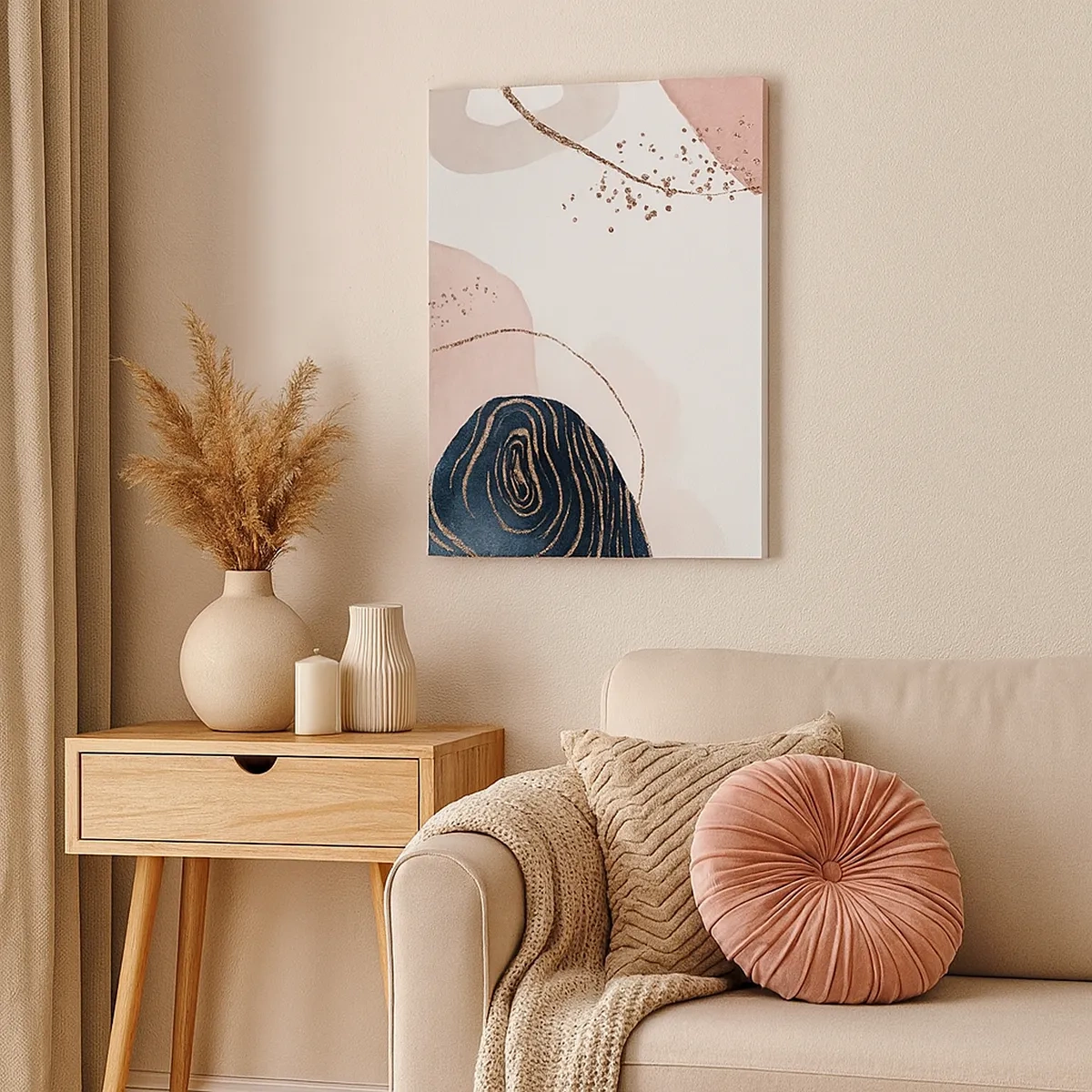 Lærredstryk - Billede på lærred - Alt flyder - 50x70 cm