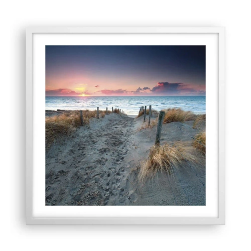 Plakat i hvid ramme - Du har udgydt en regnbue af strålende pragt.... - 50x50 cm