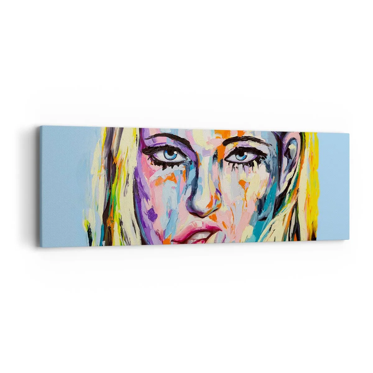 Lærredstryk - Billede på lærred - Se hende lige i øjnene - 90x30 cm