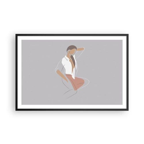Plakat i sort ramme - Omrids af nåde - 91x61 cm
