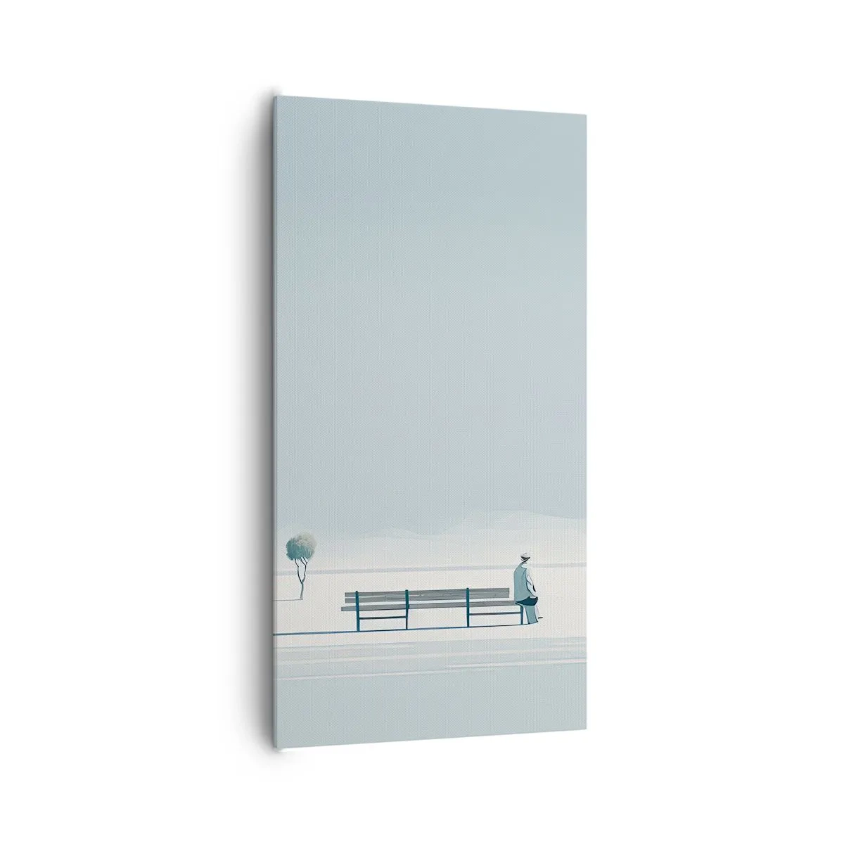 Lærredstryk - Billede på lærred - Ja, jeg venter. - 65x120 cm