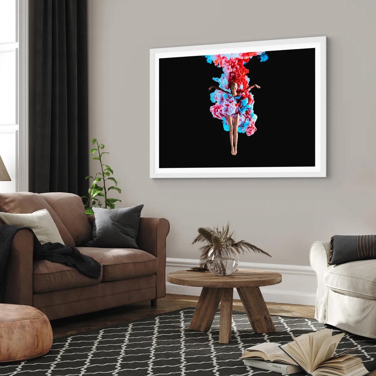 Plakat i hvid ramme - I fuld blomstring - 50x40 cm