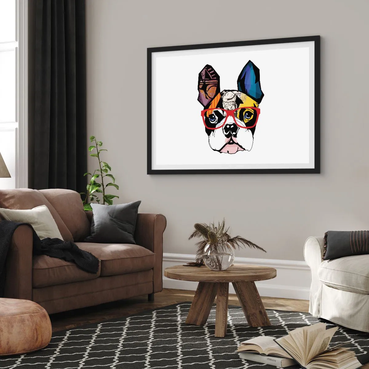 Plakat i sort ramme - Intellektuel - 70x50 cm