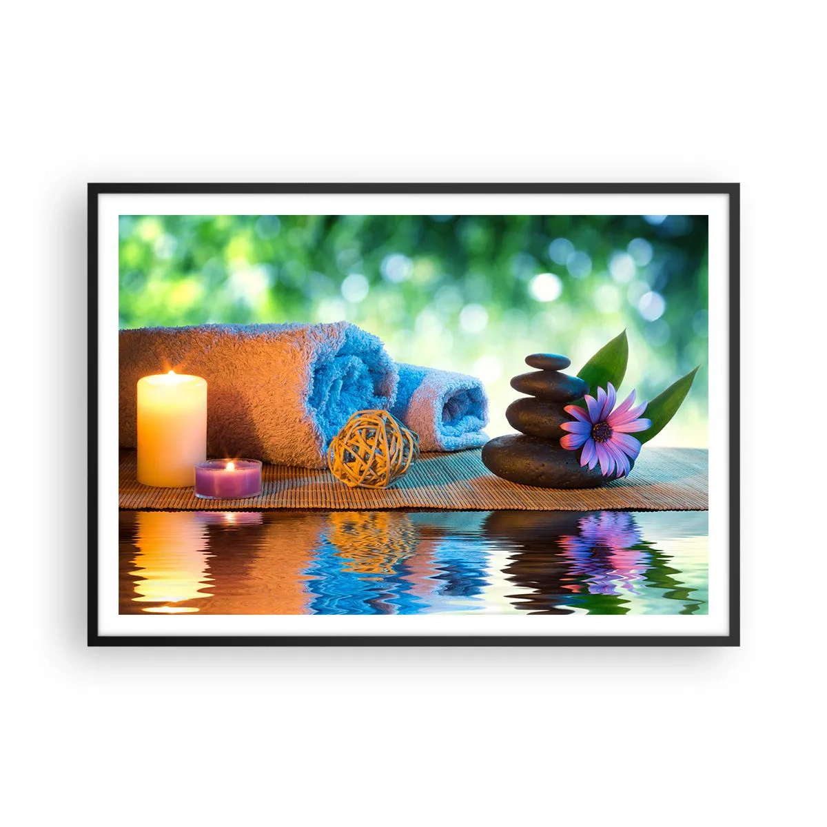 Plakat i sort ramme - Tid til kroppen - 100x70 cm