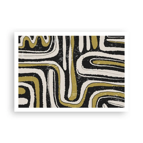 Plakat - Komposition: stier og gyder - 100x70 cm