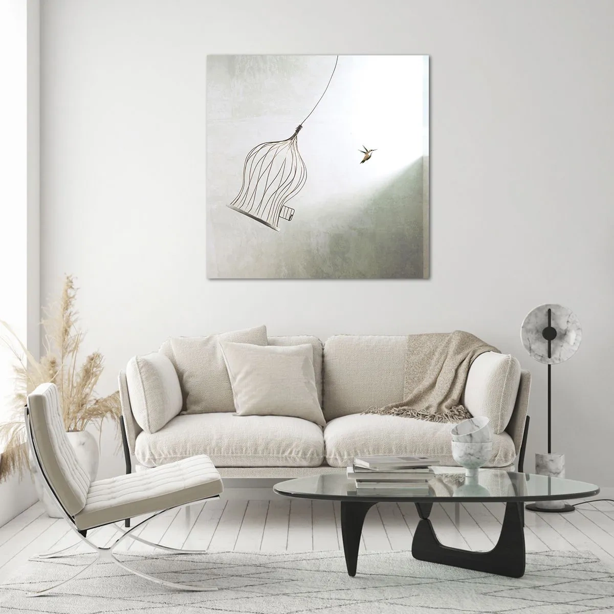 Billede på glas - I sit elementet - 60x60 cm