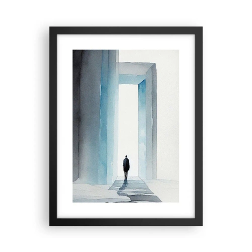 Plakat i sort ramme - Lev uden grænser - 30x40 cm