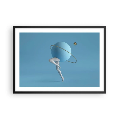 Plakat i sort ramme - Og planeterne går amok - 70x50 cm