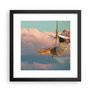 Plakat i sort ramme - Sjov i skyerne - 30x30 cm