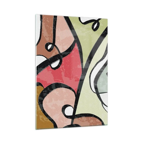 Billede på glas - Pirouetter blandt farver - 50x70 cm