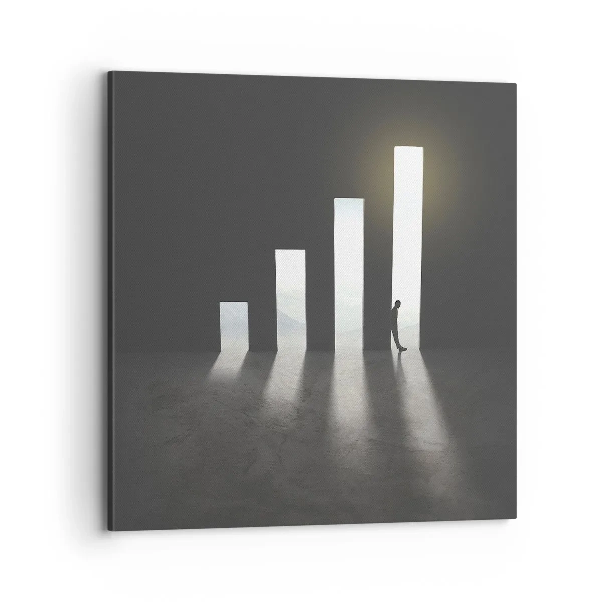 Lærredstryk - Billede på lærred - Succes - et indtryk - 70x70 cm