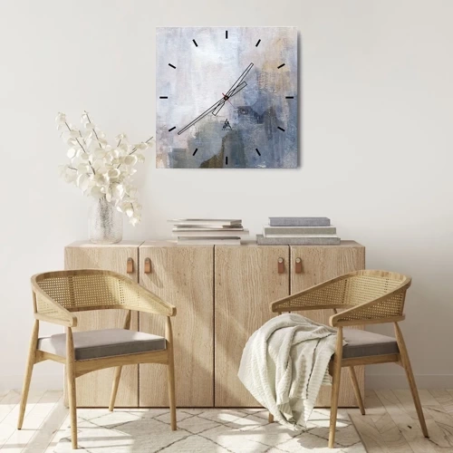 Vægur, Uret - Farvetoner og akkorder - 40x40 cm