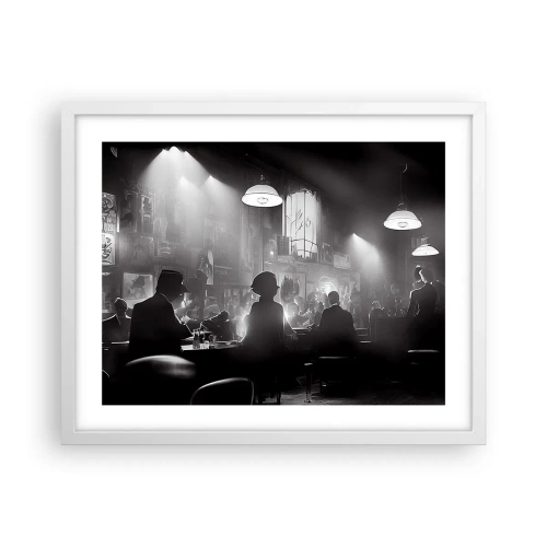 Plakat i hvid ramme - I en jazzet stemning - 50x40 cm