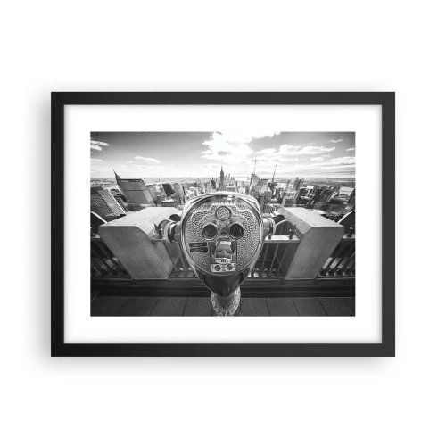 Plakat i sort ramme - Byen over byer - 40x30 cm