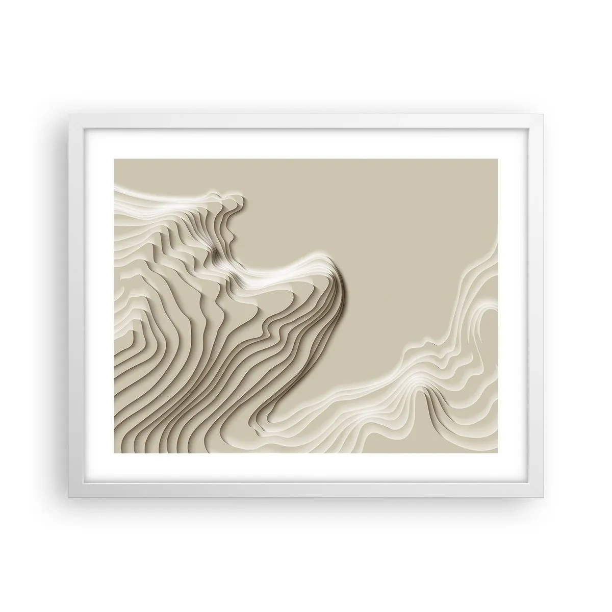 Plakat i hvid ramme - Kunstens topografi - 50x40 cm