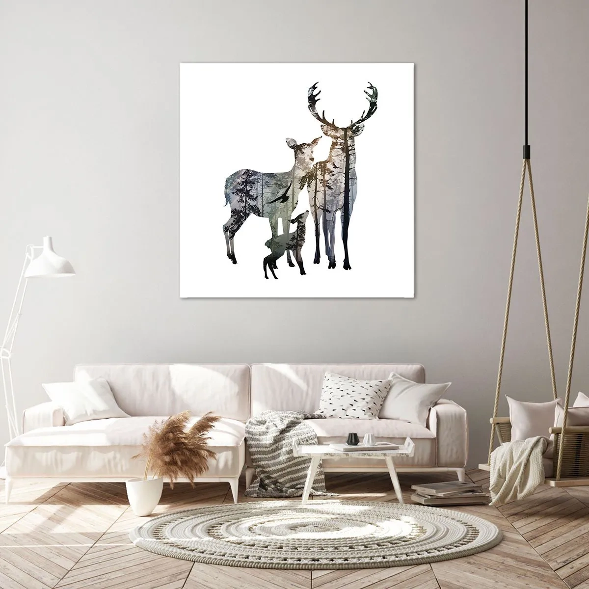 Lærredstryk - Billede på lærred - Familiefoto - 60x60 cm