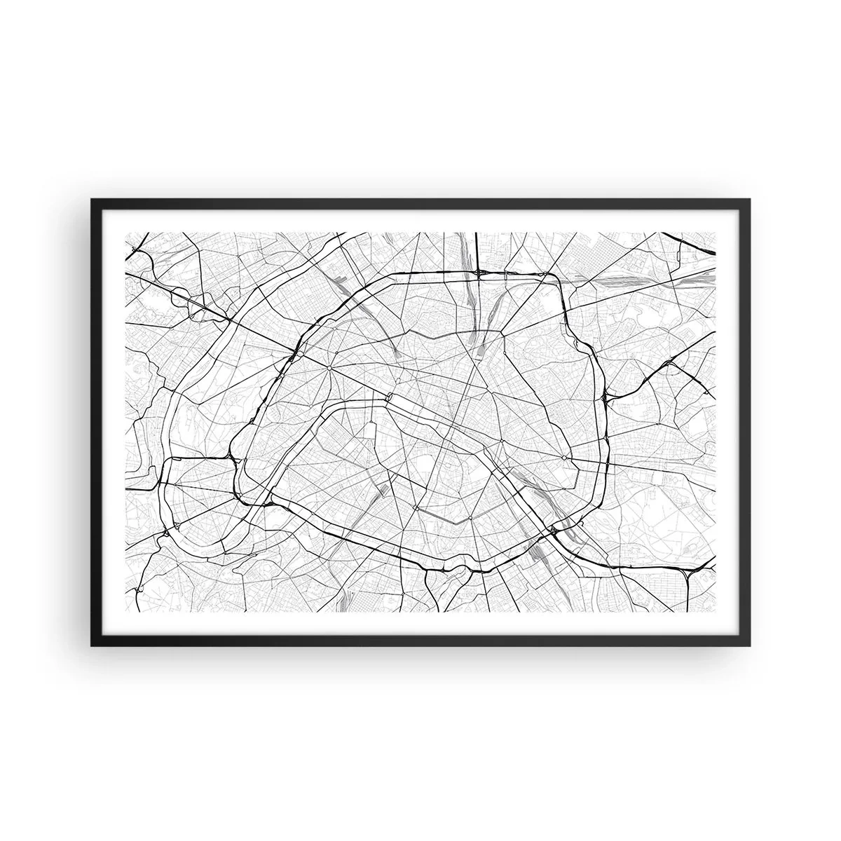 Plakat i sort ramme - Paris' blomst - 91x61 cm