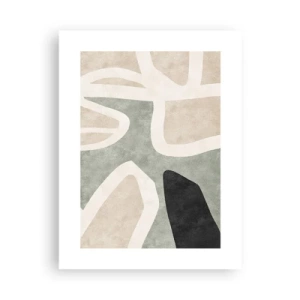 Plakat - Komposition med et sort tema - 30x40 cm