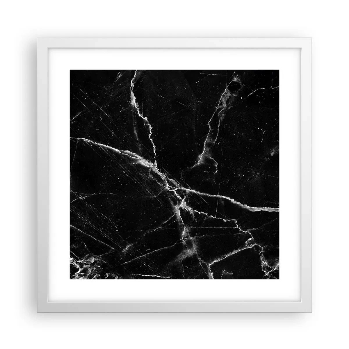 Plakat i hvid ramme - Stenens hemmelige liv - 40x40 cm