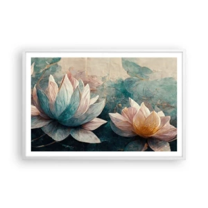 Plakat i hvid ramme - Søens stjerner - 91x61 cm