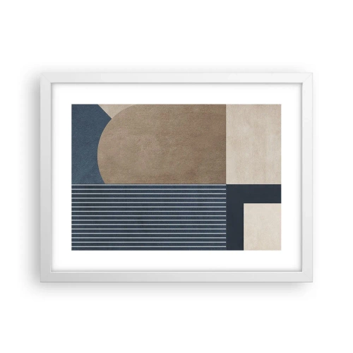 Plakat i hvid ramme - En komposition af enkelhed og rundhed - 40x30 cm