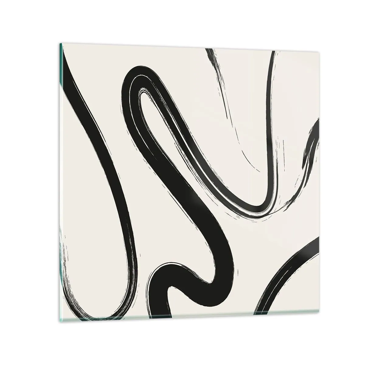 Billede på glas - Sort og hvid fantasifuldhed - 40x40 cm
