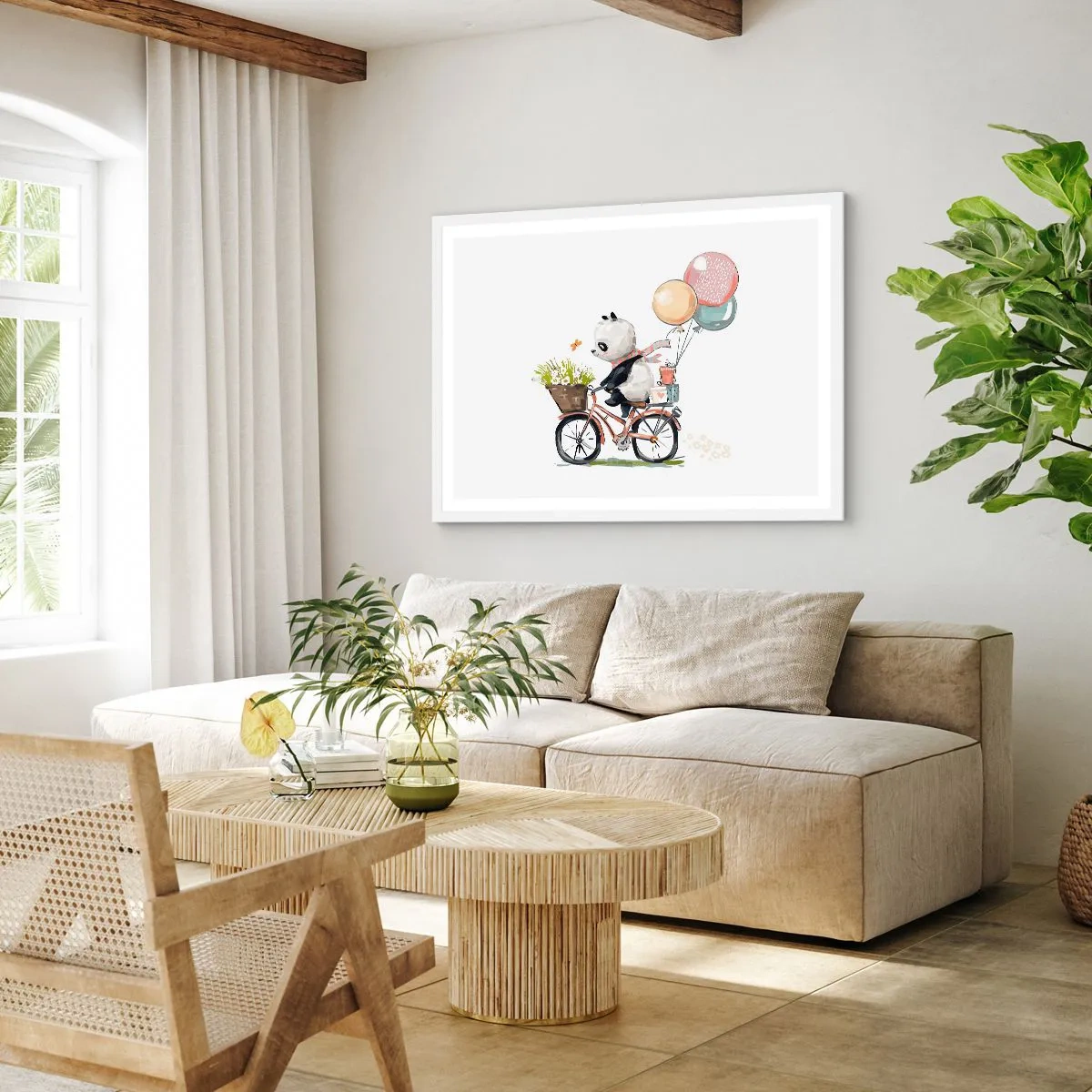 Plakat i hvid ramme - Glædelig dag - 40x30 cm