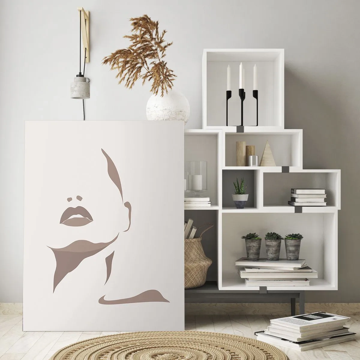 Billede på glas - Skabt af lys og skygge - 50x70 cm