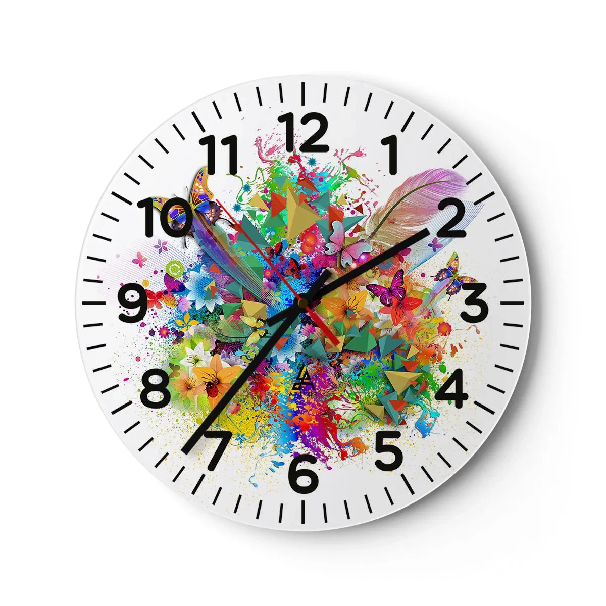 Vægur, Uret - En buket af glæde - 30x30 cm