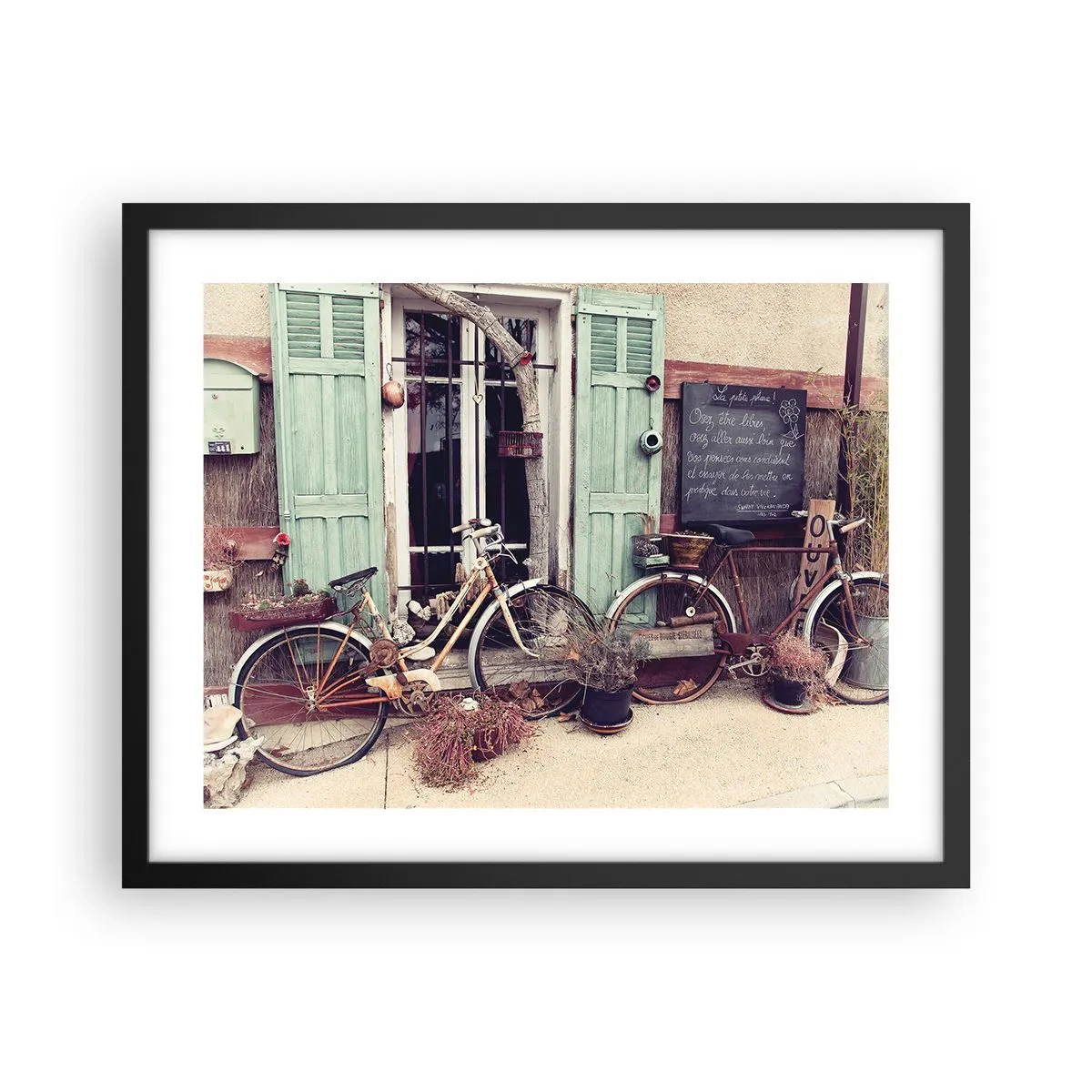 Plakat i sort ramme - Længe leve provinsen - 50x40 cm