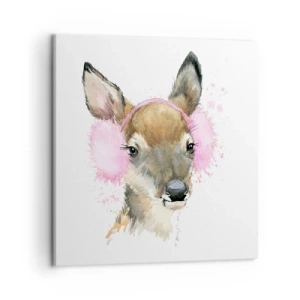 Lærredstryk - Billede på lærred - Og frosten er ikke længere skræmmende - 50x50 cm