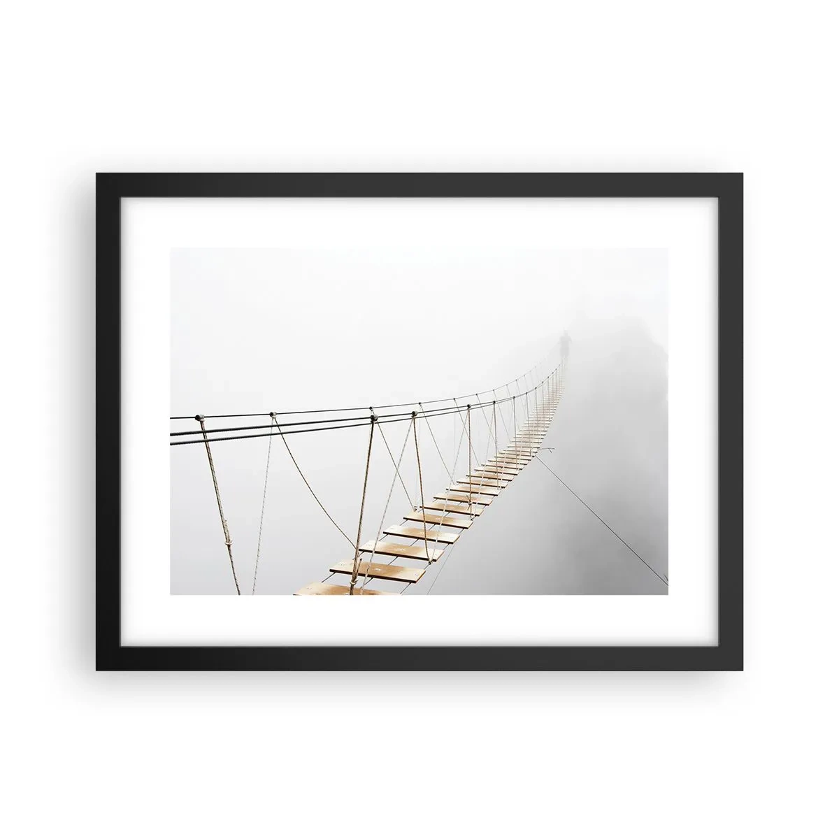 Plakat i sort ramme - Hvor vil det føre dig hen? - 40x30 cm