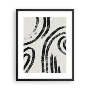 Plakat i sort ramme - Halvt stoppet - 40x50 cm