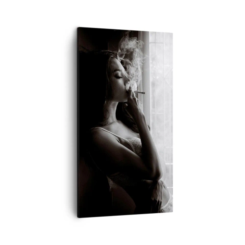 Lærredstryk - Billede på lærred - Et sensuelt øjeblik - 45x80 cm