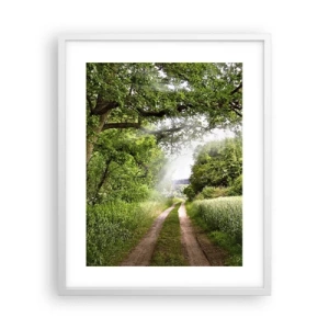 Plakat i hvid ramme - Et in Arcadia ego - 40x50 cm