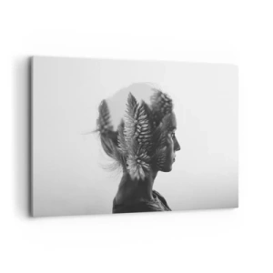 Lærredstryk - Billede på lærred - Dame af fyrreskoven - 120x80 cm