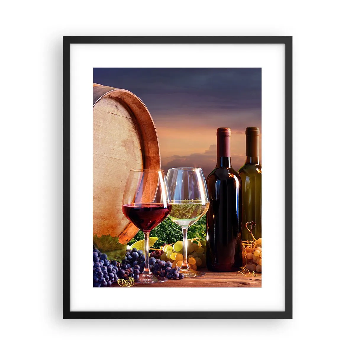 Plakat i sort ramme - Livet har smag her - 40x50 cm