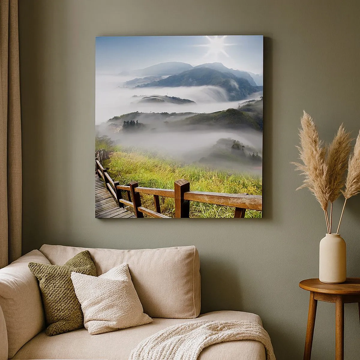 Lærredstryk - Billede på lærred - Vævet mod blænding og tåge - 30x30 cm