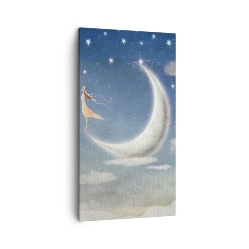 Lærredstryk - Billede på lærred - Blå bejler - 45x80 cm