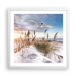 Plakat i hvid ramme - Vind fra havet - 50x50 cm