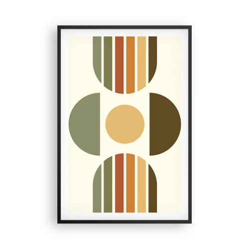 Plakat i sort ramme - I jordfarver - 61x91 cm