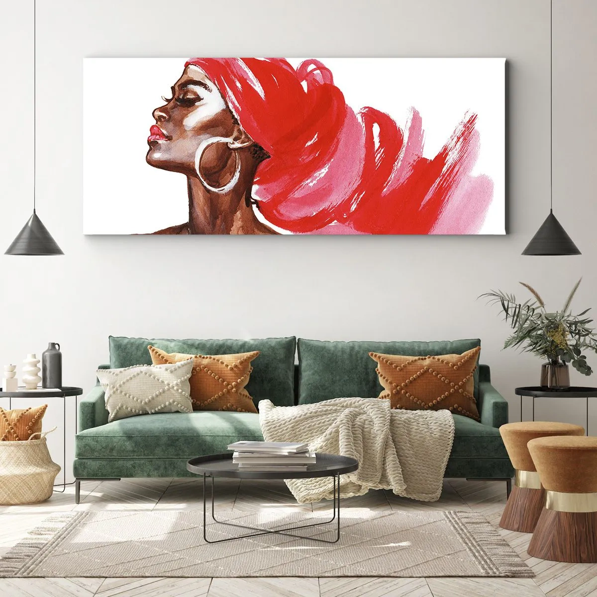 Lærredstryk - Billede på lærred - "Der er en vind, der blæser en mands næsebor op". - 100x40 cm
