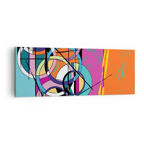 Lærredstryk - Billede på lærred - Hjul for hjul - 140x50 cm