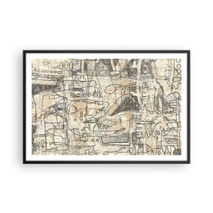 Plakat i sort ramme - Venter på at blive afkodet - 91x61 cm