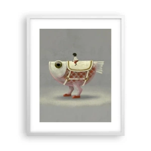 Plakat i hvid ramme - Rybonski rytter - 40x50 cm