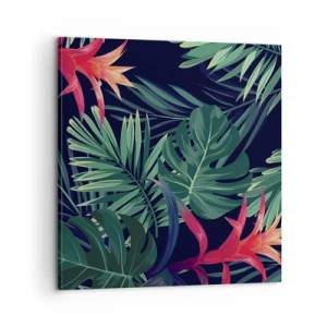 Lærredstryk - Billede på lærred - Brænd i grønt - 60x60 cm